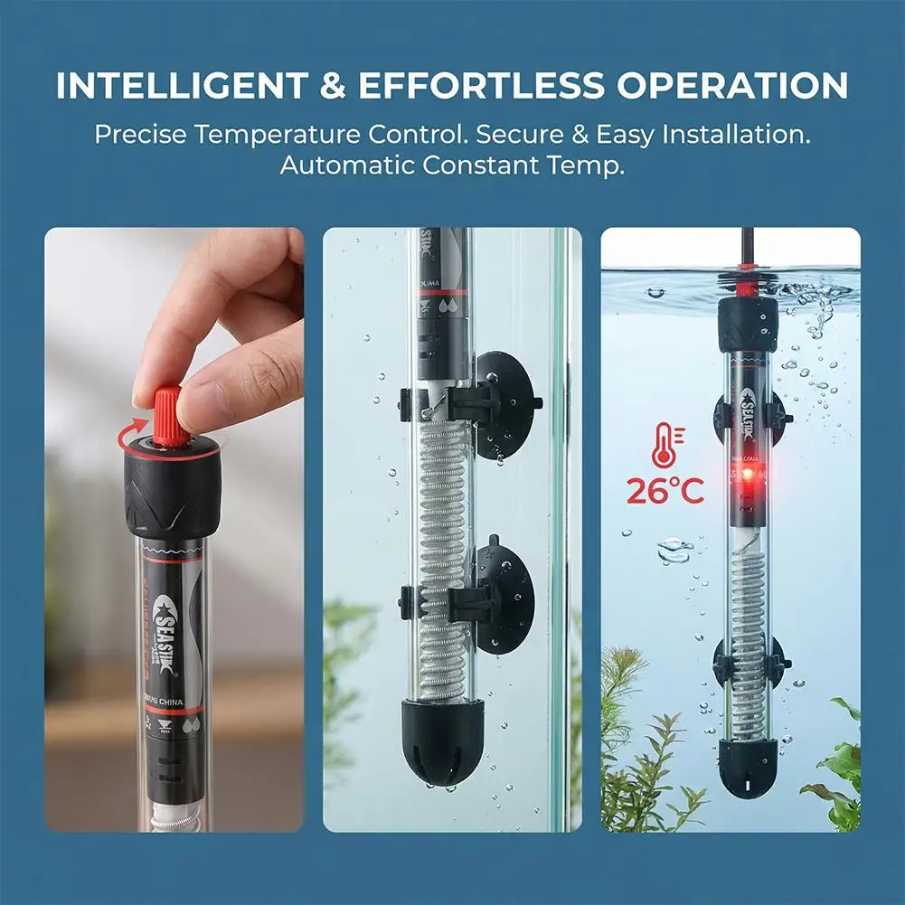 Marine Aquarium Nano - Adjustable Aquarium Heater 25W-300W Auto Constant