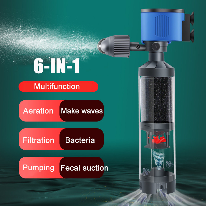 Marine Aquarium Overflow Box - Quiet Fish Tank Built-in Water Filter