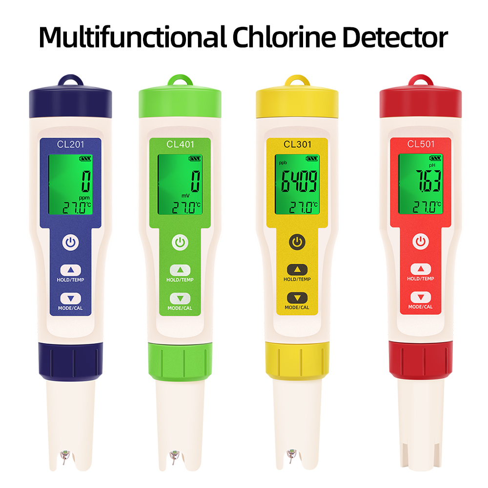 Marine Aquarium Test Kit - PH/CL2/H2/ORP/Temperature Meter Chlorine Detector Digital Water