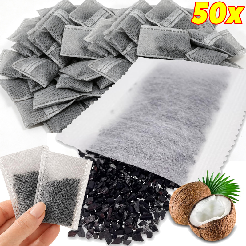 Activated Carbon Bag - 5/50x Activated Carbon Bags Natural Coconut