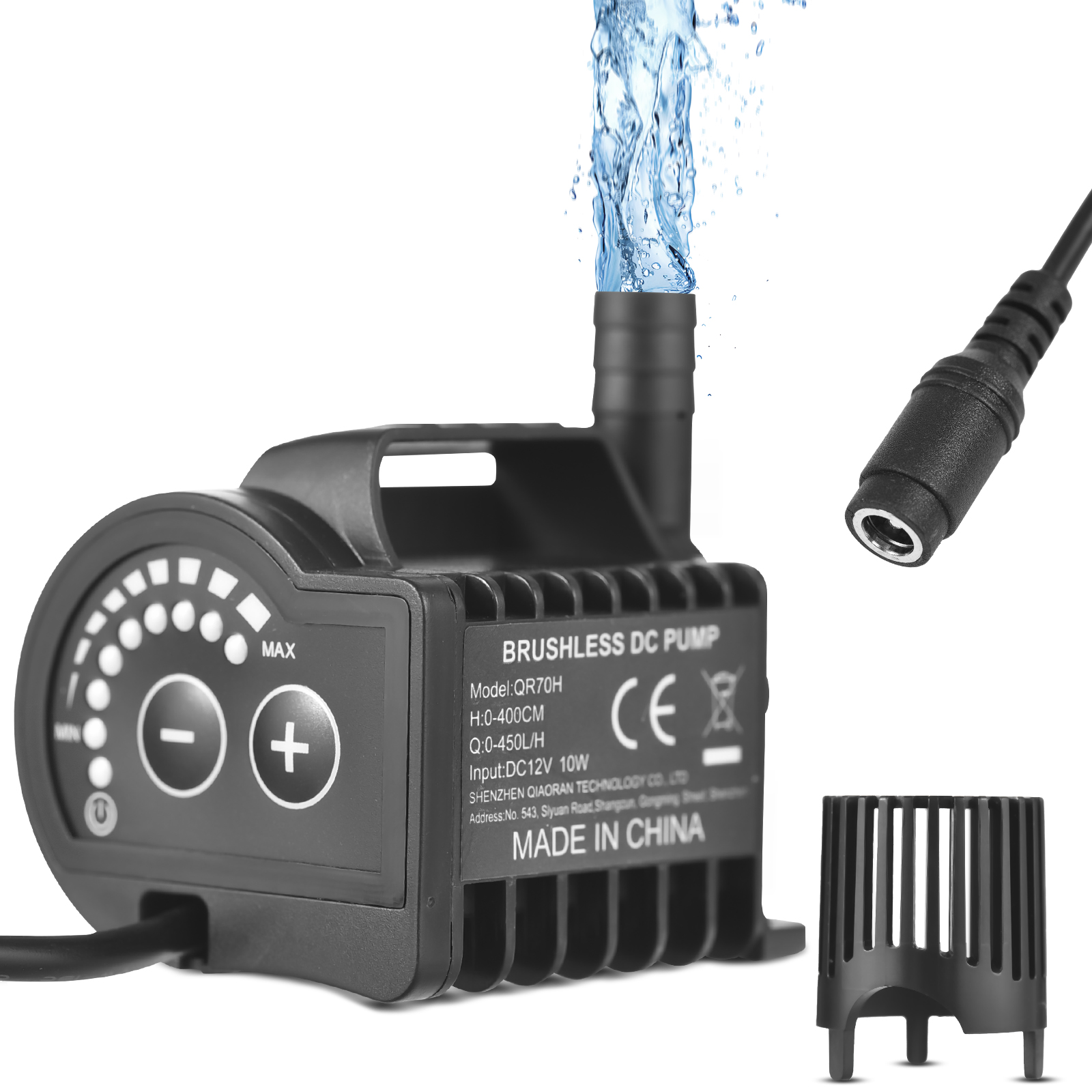 Marine Aquarium Return Pump - Submersible 12V Water Pump 8 Levels