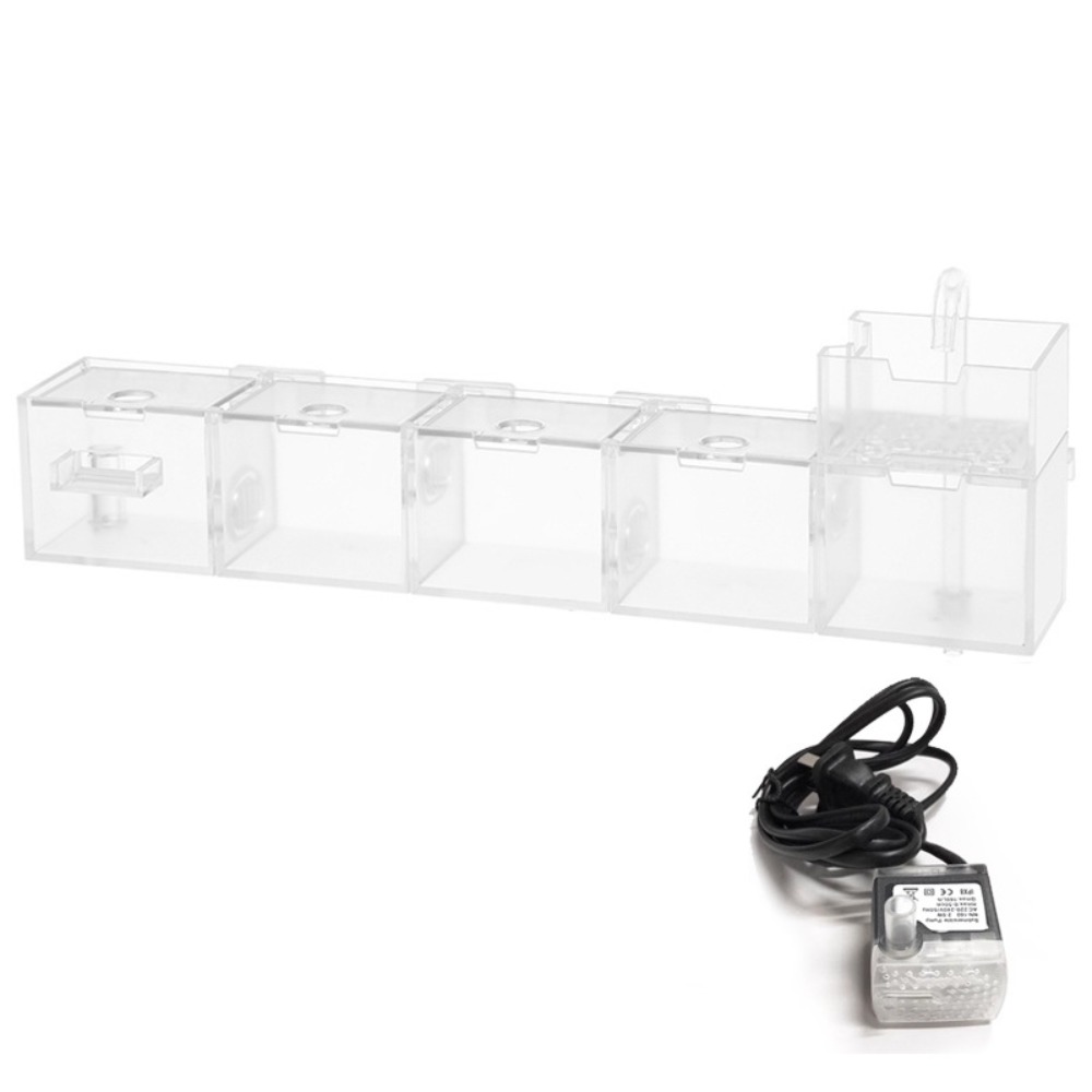 Marine Aquarium Overflow Box - Three-in-one External Aquarium Filter Oxygenated Plastic