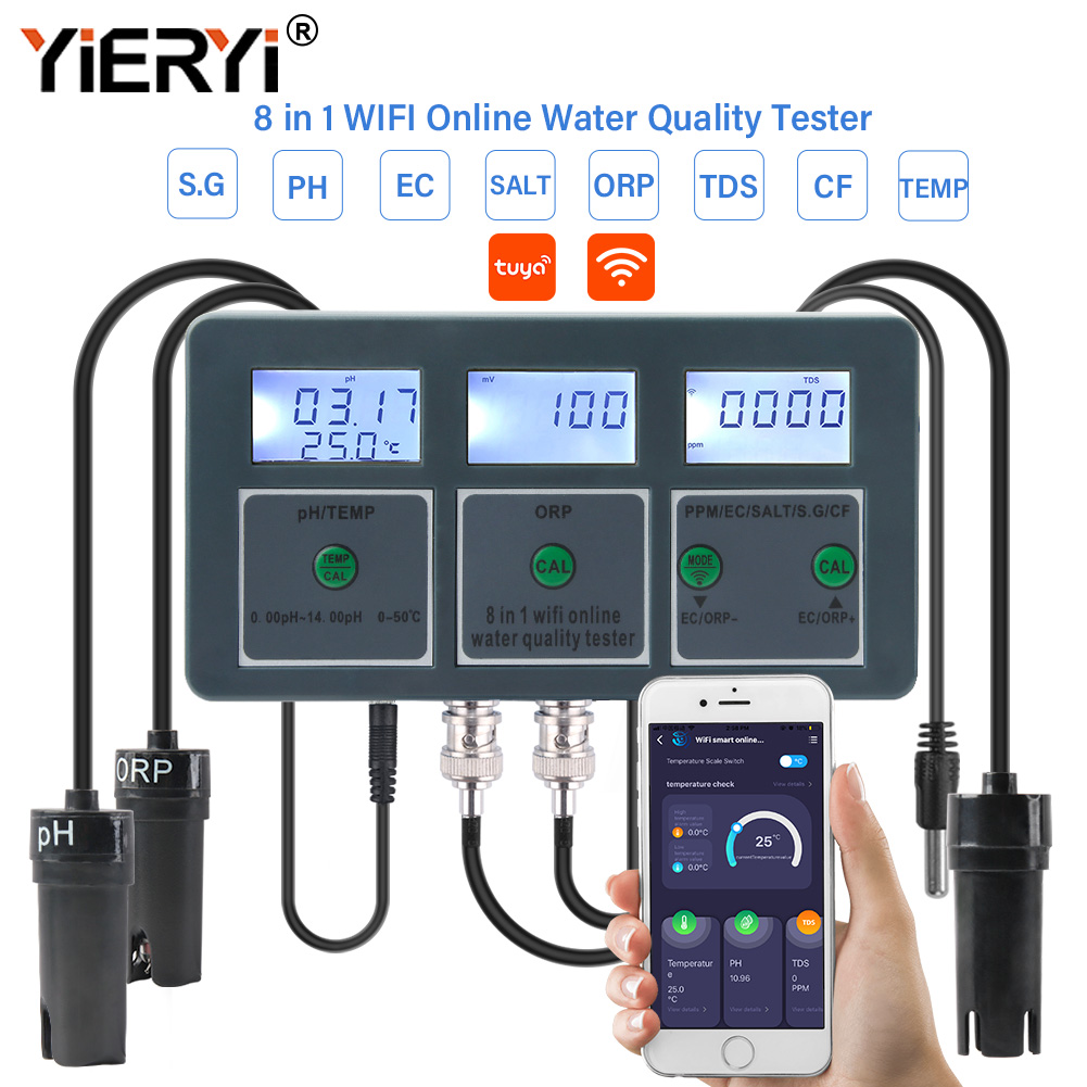 Marine Aquarium Test Kit - Yieryi WiFi Tuya Smart PH ORP