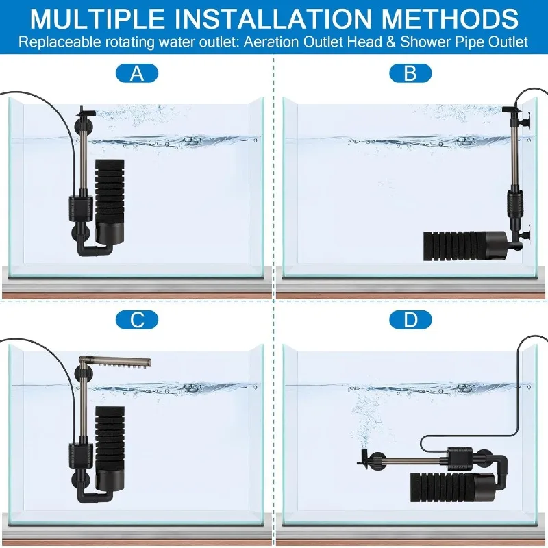 Quiet USB Aquarium Filter Sing - Marine Aquarium Overflow Box 评论和价格