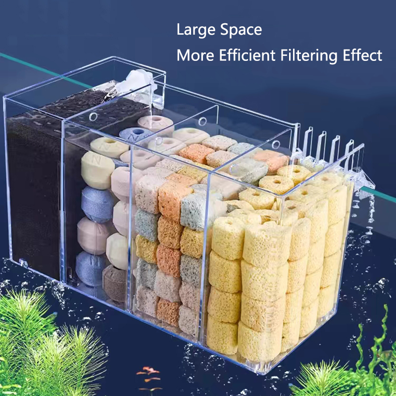 4 in 1 Fish Tank External Filt - Marine Aquarium Overflow Box 评论和价格
