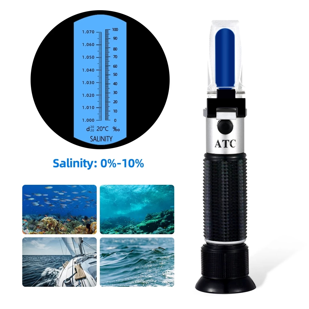 Salinity Refractometer 0-10% 1 - Marine Aquarium Refractometer 评论和价格