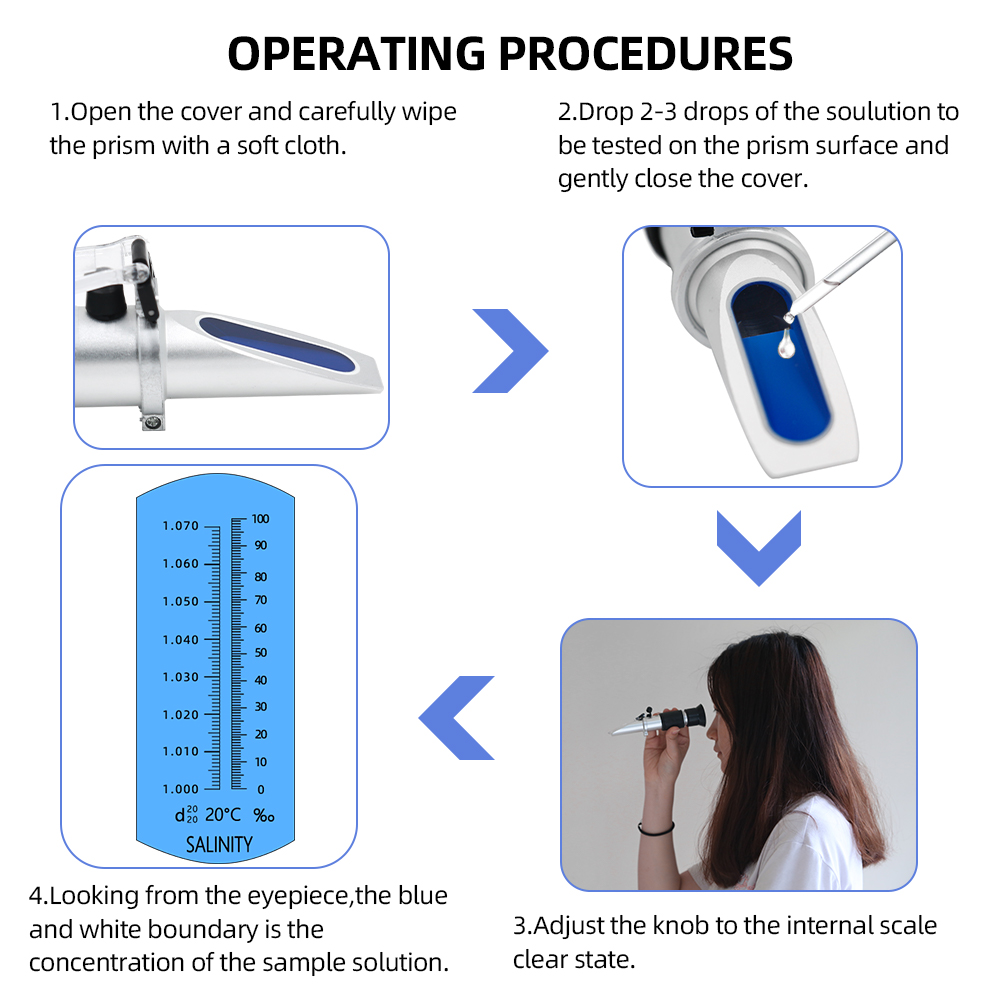 Salinity Refractometer 0-10% 1 - Marine Aquarium Refractometer 评论和价格