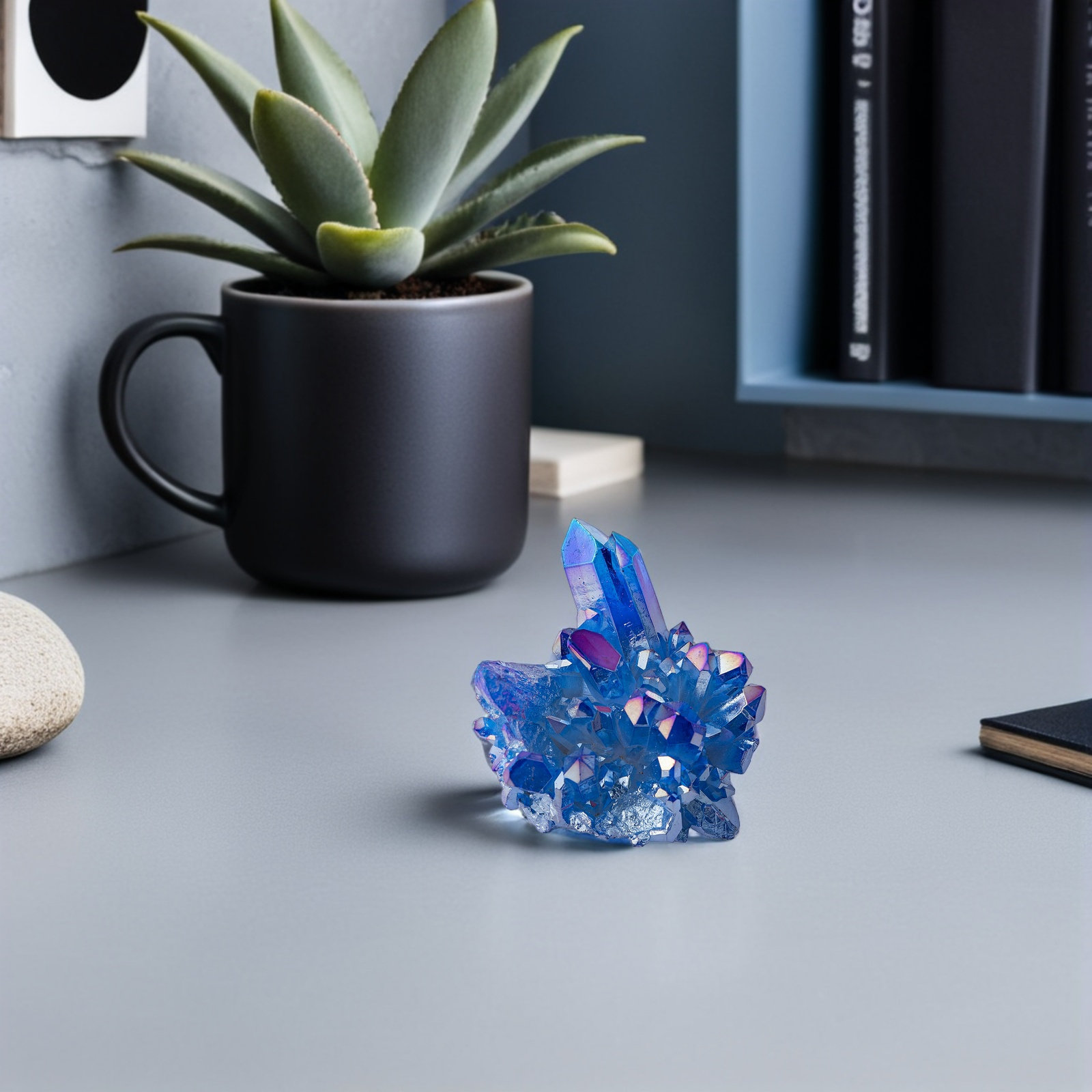 Natural Aquamarine Crystal Clu - Aqua Marine Tank 评论和价格