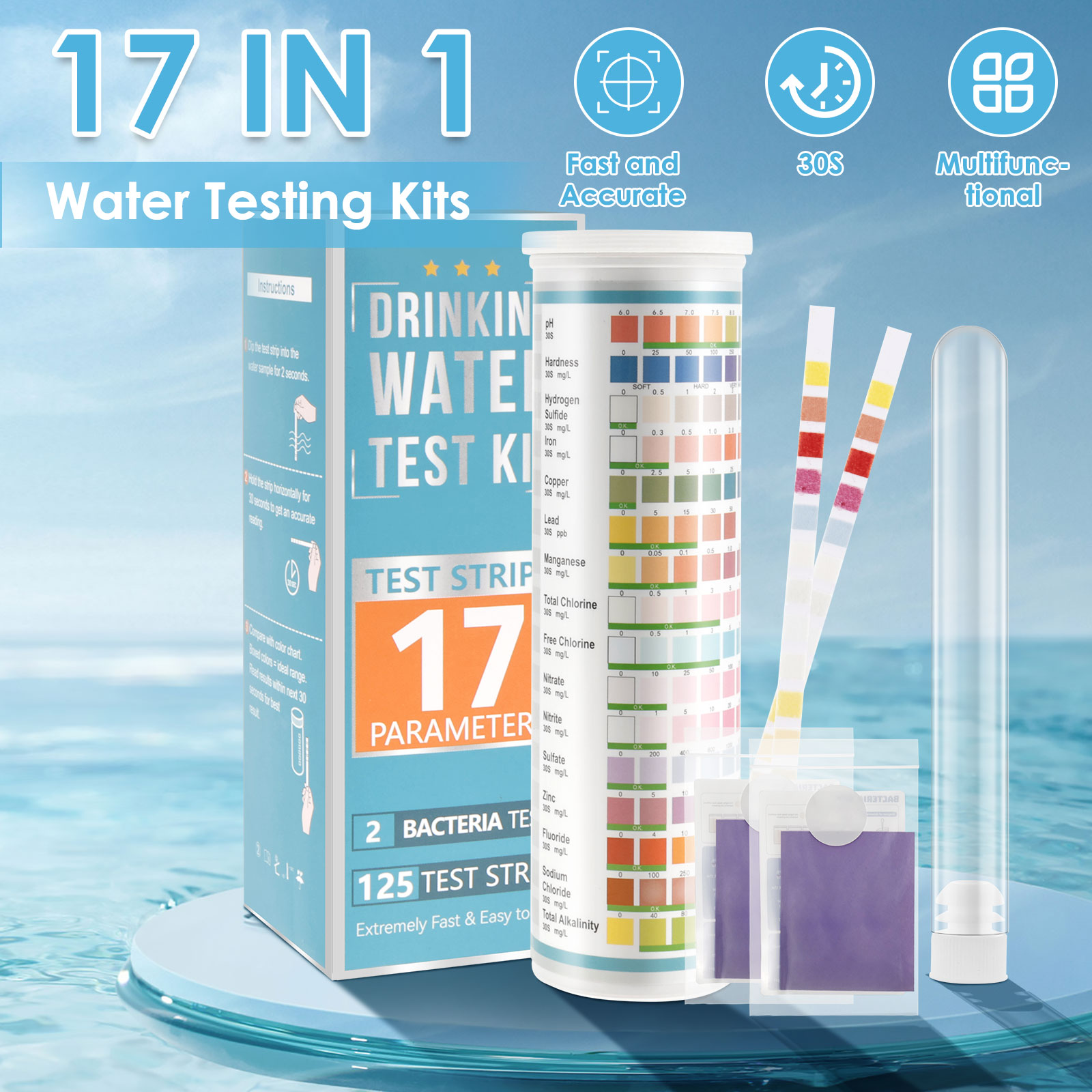 5-17 in 1 Aquarium Test Strips - Marine Aquarium Test Kit 评论和价格