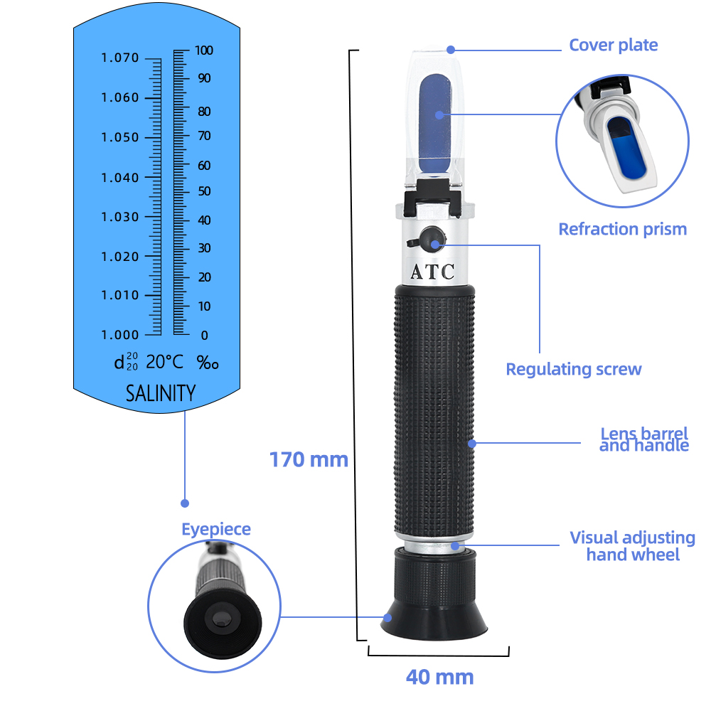 Handheld Salinity Refractomete - Marine Aquarium Refractometer 评论和价格