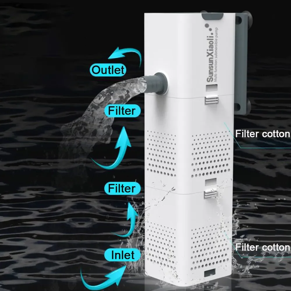 3 In 1 Aquarium Filter Pump Aq - Marine Aquarium Nano 评论和价格